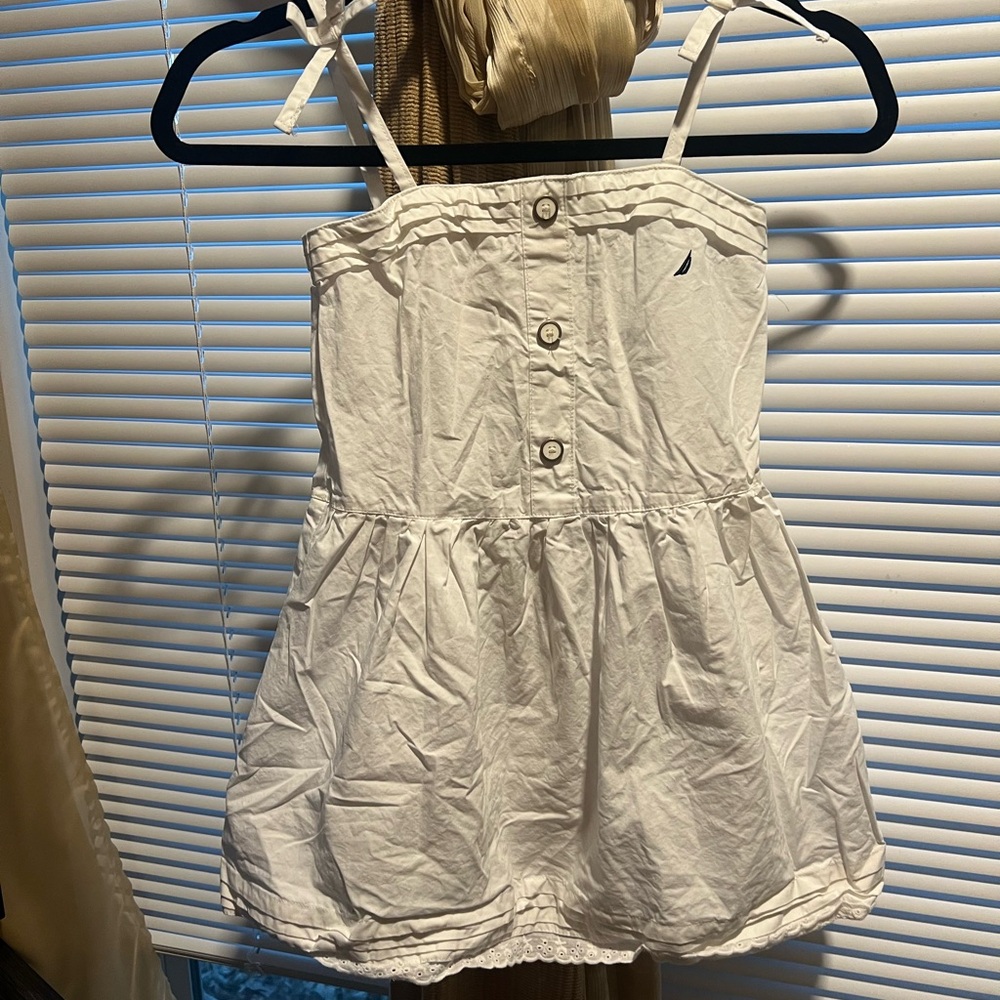 Nautica White Dress with Button Accents
